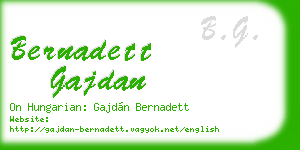 bernadett gajdan business card