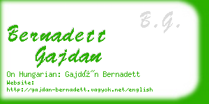 bernadett gajdan business card